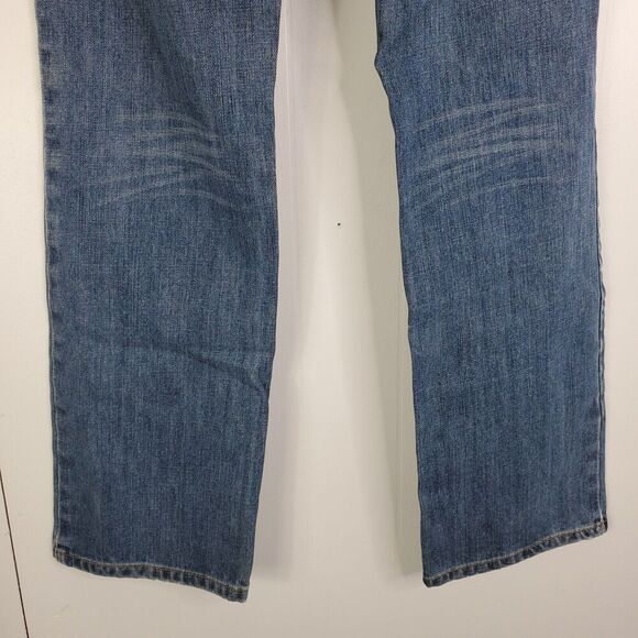 Women's Straight Leg Jeans - Blue - Picture 3 of 10